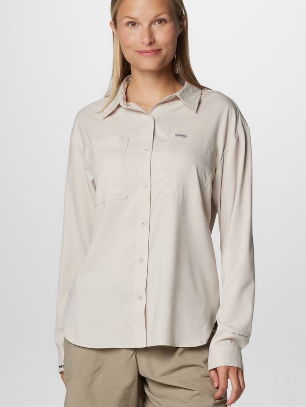 Columbia Women's Hiking Long-Sleeve Sun Shirt Silver Ridge Utility Technical SPF